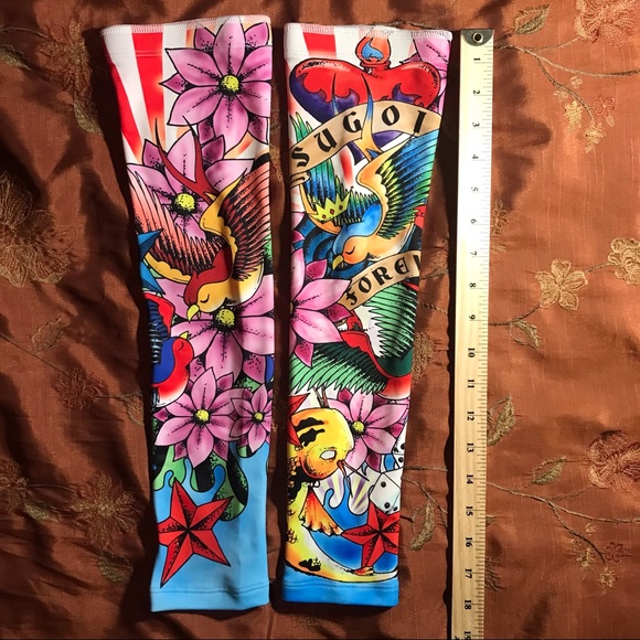 NWOT MINT Sugoi Patterned Arm Warmers Size Large = 13-14.5” Bicep/ Upper Arm - Picture 6 of 16